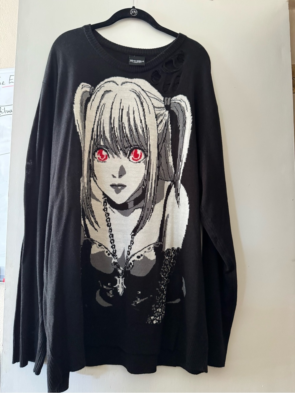 Black Graphic Deathnote Miss Sweater Top